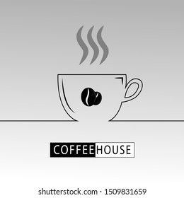 House Coffee Logo Template Design Vector, Emblem, Design Concept, Icon