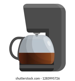 House coffee maker icon. Cartoon of house coffee maker vector icon for web design isolated on white background