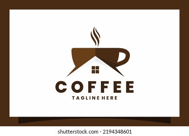 house coffee vector logo design