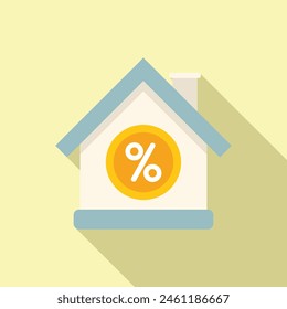 House collateral credit icon flat vector. Success debt. Money loan tax