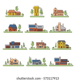 House, a collection of vector illustration of a flat style.