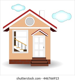 House color Icon. Vector illustration.