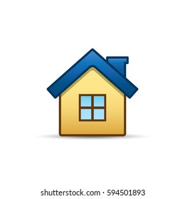 House color icon, vector isolated home illustration.