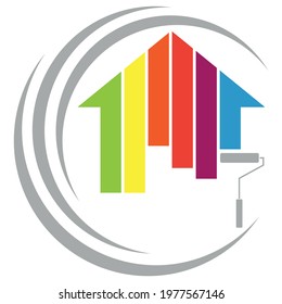 House in color, painters and craftsmen logo 