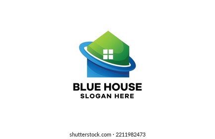 House Colorful Gradient Logo Template