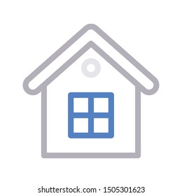 house colour line vector icon
