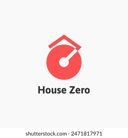 House combination logo with number zero.