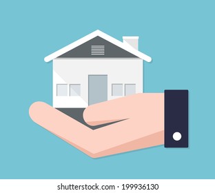 House concept in hand