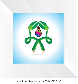 house concept with pencil idea vector illustration