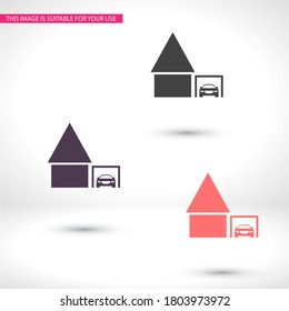 Símbolo de concepto de casa para la casa del sitio web, logotipo, casa, interfaz de usuario. Ilustración vectorial, concepto de casa EPS 10