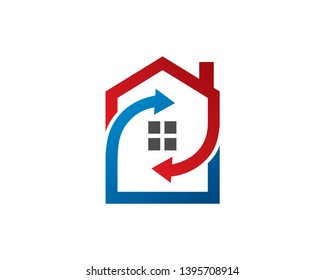 House Connect Logo Template, Icon, Symbol