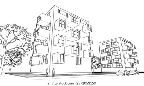 house with consoles urban development