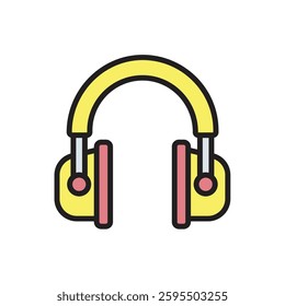 House Construction Ear Protection Icon Vector Illustration