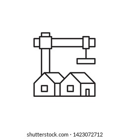 house, construction icon. Simple thin line, outline vector of Real Estate icons for UI and UX, website or mobile application