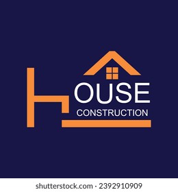 Diseño del logotipo de construcción de la casa concepto sencillo Vector Premium