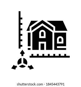 house construction modeling glyph icon vector. house construction modeling sign. isolated contour symbol black illustration