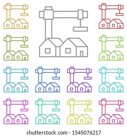 House, construction multi color icon. Simple thin line, outline vector of real estate icons for ui and ux, website or mobile application