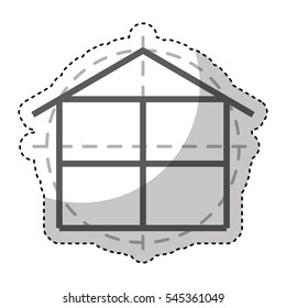 house construction plane isolated icon vector illustration design