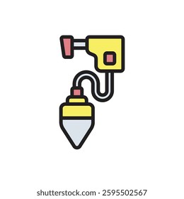 House Construction Plumb Bob Icon Vector Illustration