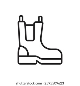 House Construction Safety Shoes Outline Icon Vector Illustration