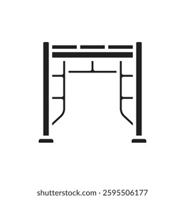 House Construction Scaffolding Filled Icon Vector Illustration