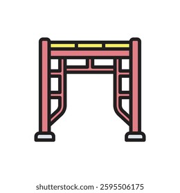 House Construction Scaffolding Icon Vector Illustration