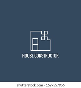 House Constructor Minimalist Logo Design For Business Logo or Brand