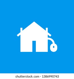 House controlling concept sign - House with mouse icon