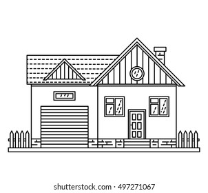 house cottage building lina drawing