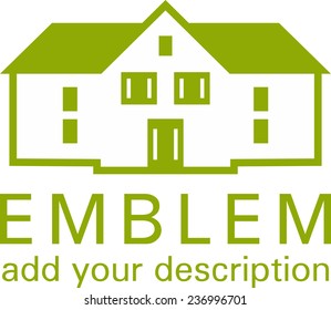 House cottage icon logo vector isolated 