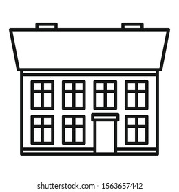 House cottage icon. Outline house cottage vector icon for web design isolated on white background