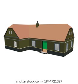 House, cottage, villa. Vector image on a white background.