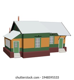 House, cottage, villa. Vector image on a white background.