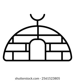 House Covered in Snow Illustration visualized with Semi Detailed Illustration line icon.
