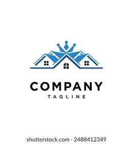 Icono de logotipo de la corona de la casa Vector 