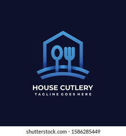 House Cutlery Illustration Vector Template. Suitable for Creative Industry, Multimedia, entertainment, Educations, Shop, and any related business