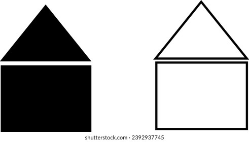 house dacha icon black and white