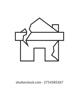Haus Schaden Symbol Vektor Element Design Template Web