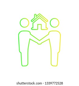 House deal icon - Real estate deal sign
