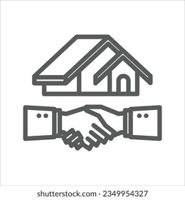 house deal simple line icon