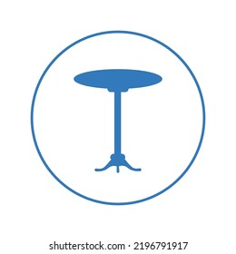 Icono de mesa redonda de decoración de la casa | Icono de versión circular |