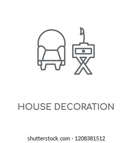 House decoration linear icon. House decoration concept stroke symbol design. Thin graphic elements vector illustration, outline pattern on a white background, eps 10.