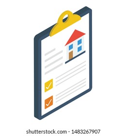 House deed vector in isometric design 