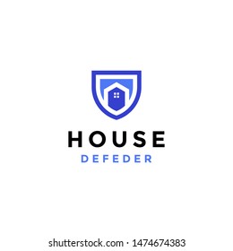 House defender with shield logo template