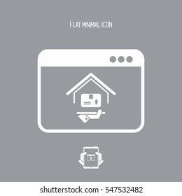 House delivery - Online shop - Vector flat icon
