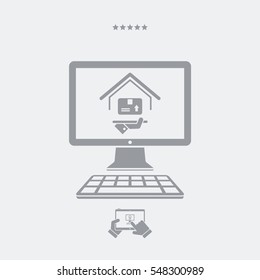 House delivery - Online shop - Vector flat icon