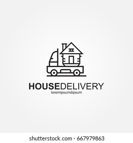 House Delivery Truck Logo Template . Fast Delivery Truck
