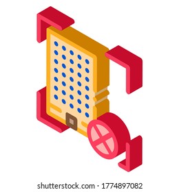 House Demolish Icon Vector. Isometric House Demolish sign. color isolated symbol illustration