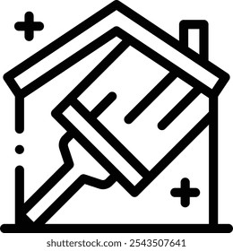 Ikone des Hausdesigns. Design mit dünnen linearen Stilen einzeln auf weißem Hintergrund