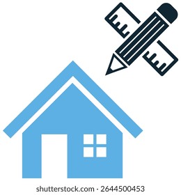 Vetor de ícone de design de casa, ilustrando arquitetura residencial e estética da casa. Ideal para temas de planejamento interior, desenvolvimento de propriedade, casas personalizadas e espaços confortáveis.